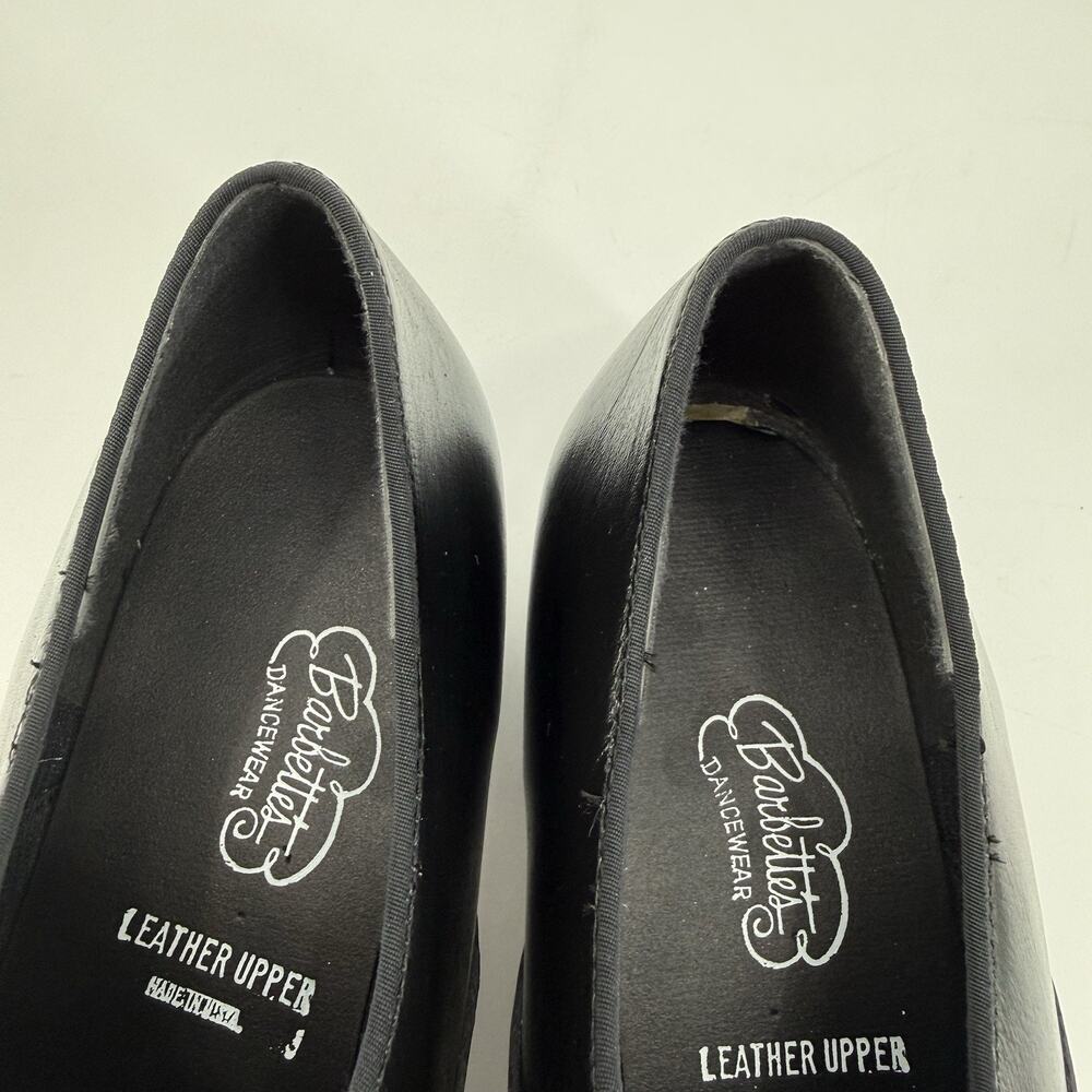 Barbette’s Vintage Black Leather Ballroom Dance Shoes Men’s Size 10M USA Made - Picture 8 of 11